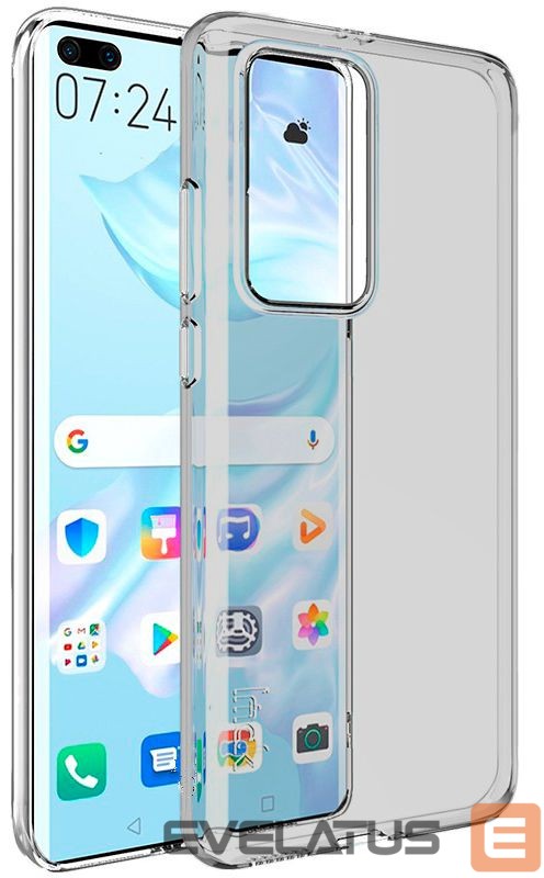 Tagakaaned Evelatus Huawei P40 Pro Clear Silicone Case 1.5mm TPU Transparent