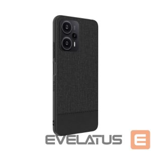 Tagakaaned iLike Xiaomi Redmi Note 12 / Poco X5 Plastic Leather Back Cover Black