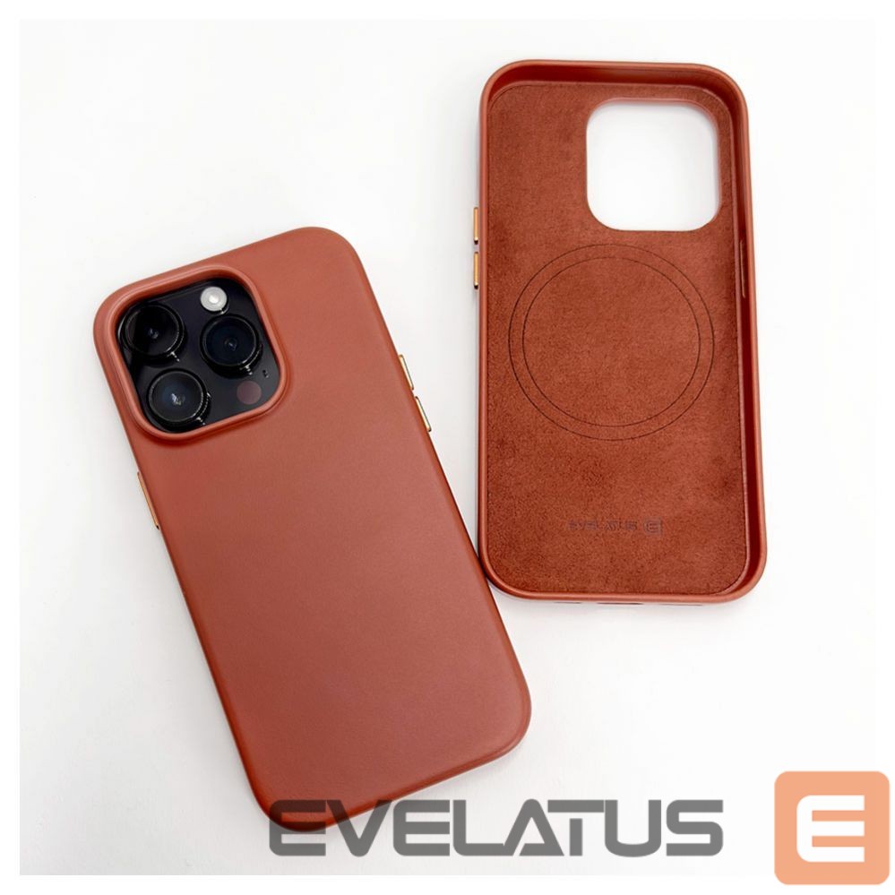 Tagakaaned Evelatus Apple iPhone 14 Pro Genuine Leather case with MagSafe Brown