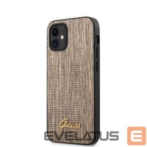 Tagakaaned Guess Apple iPhone 12 mini 5.4'' Lizard Cover Gold