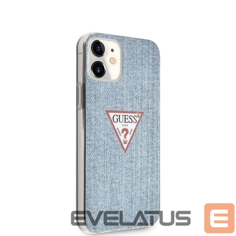 Tagakaaned Guess Apple iPhone 12 mini 5.4'' PC/TPU Denim Triangle Cover Light Blue