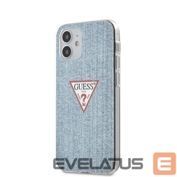 Tagakaaned Guess Apple iPhone 12 mini 5.4'' PC/TPU Denim Triangle Cover Light Blue