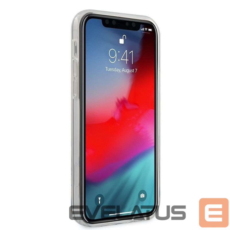 Tagakaaned Guess - iPhone 12/12 Pro PC/TPU Denim Triangle Cover Light Blue