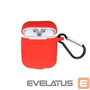 Korpus kõrvaklappidele GreenGo Apple AirPods Silicone Case with Hook Red