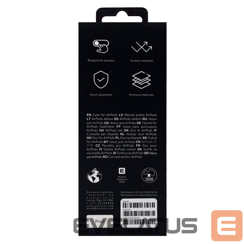Korpus kõrvaklappidele Evelatus Apple Airpods Case EAC04 Pink