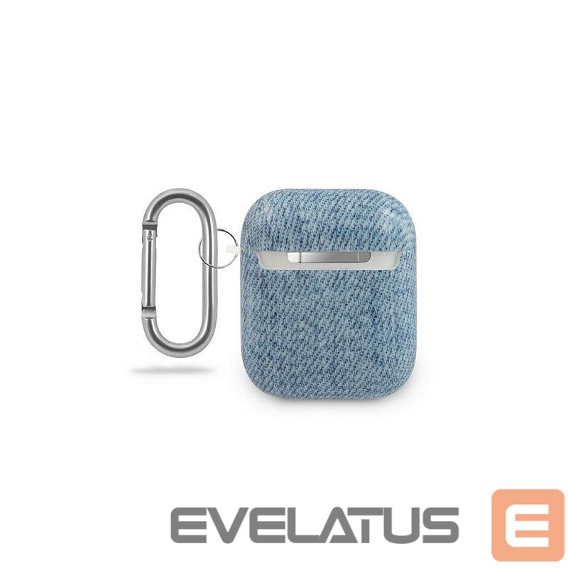Korpus kõrvaklappidele Guess AirPods Denim Triangle Case Light Blue