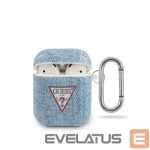 Korpus kõrvaklappidele Guess  AirPods Denim Triangle Case Light Blue