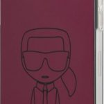 Tagakaaned Karl Lagerfeld Apple iPhone 12/12 Pro 6.1'' PC/TPU Metallic Iconic Outline Cover Dark Pink