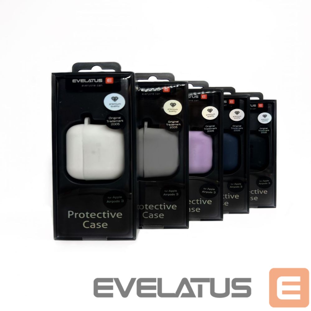 Korpus kõrvaklappidele Evelatus Apple AirPods 3 Silicone Case Black