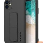 Tagakaaned Wozinsky - iPhone 12 silicone case with stand Kickstand Case Black