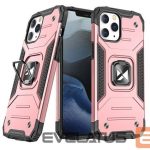Tagakaaned Wozinsky Apple iPhone 13 Pro Max Ring Armor Case Kickstand Tough Rugged Pink
