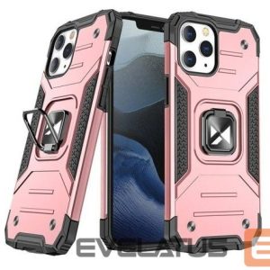 Tagakaaned Wozinsky Apple iPhone 13 Pro Max Ring Armor Case Kickstand Tough Rugged Pink
