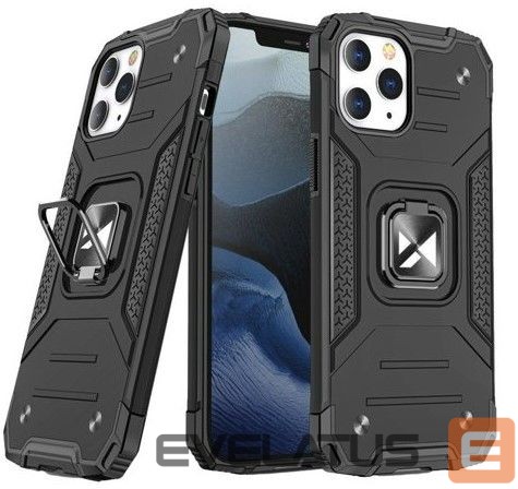 Tagakaaned Wozinsky Apple iPhone 13 Pro Ring Armor Case Kickstand Tough Rugged Cover Black