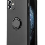 Tagakaaned iLike Apple IPHONE 12 PRO MAX SILICONE CASE RING Black