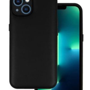 Tagakaaned iLike Apple IPHONE 14 LEATHER 3D CASE Black