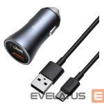 Autolaadijad Baseus  Contactor Pro fast car charger 2x USB 40 W Quick Charge SCP FCP AFC + USB cable - USB Type C Grey
