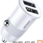 Autolaadijad Joyroom  3,1 A dual port smart car charger white (C-A06 White