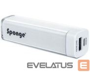 Väline aku Sponge  Power Bank 2600 mAh White