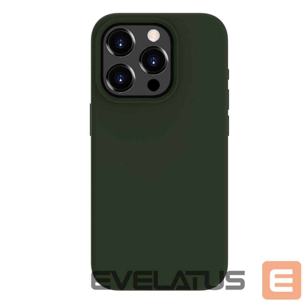 Tagakaaned Evelatus Apple iPhone 15 Pro Premium Soft Touch Silicone Case Dark Olive