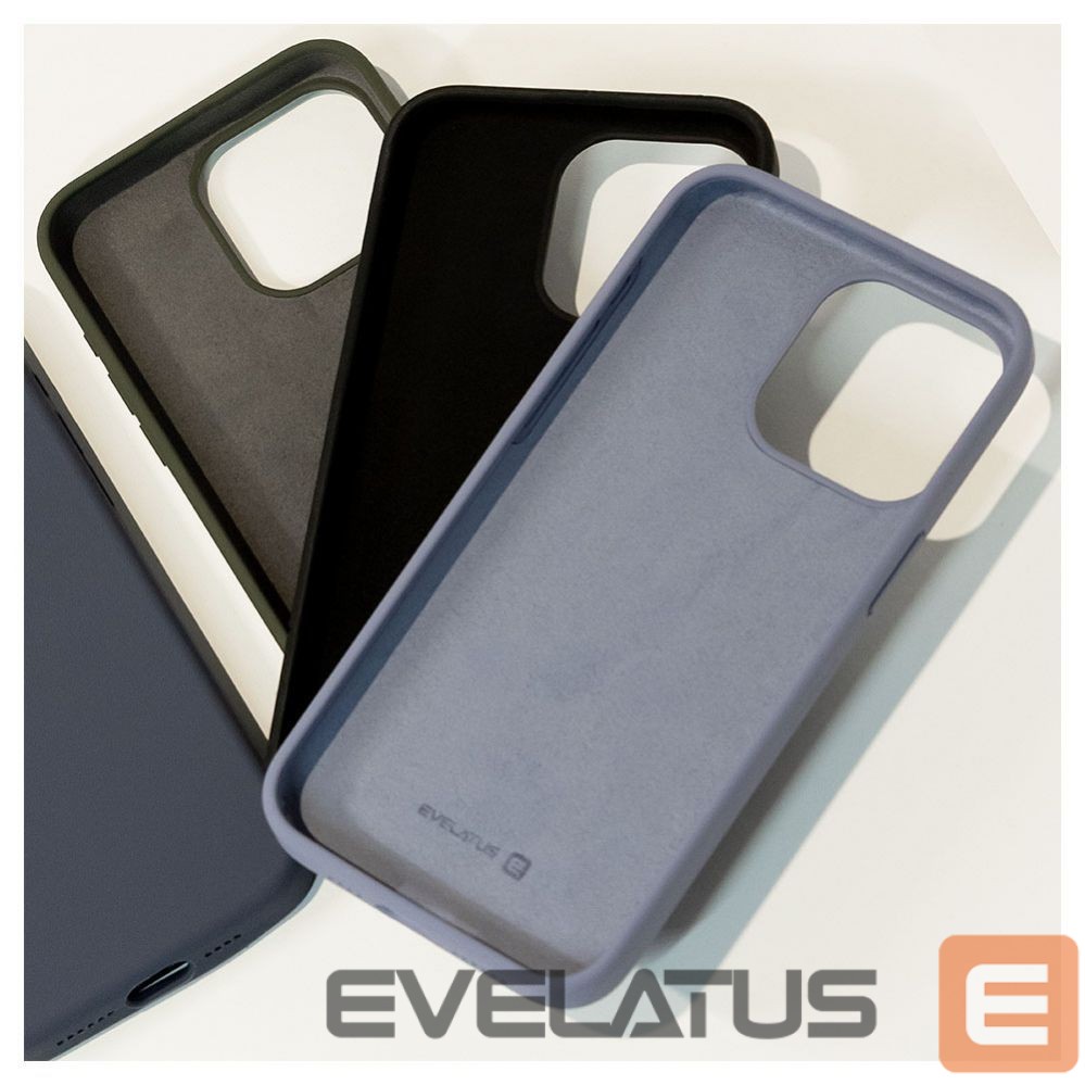 Tagakaaned Evelatus Apple iPhone 15 Pro Premium Soft Touch Silicone Case Lavender Gray