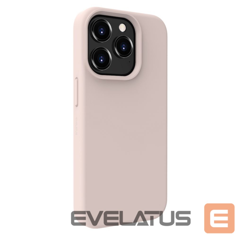 Tagakaaned Evelatus Apple iPhone 15 Pro Premium Soft Touch Silicone Case Pink Sand