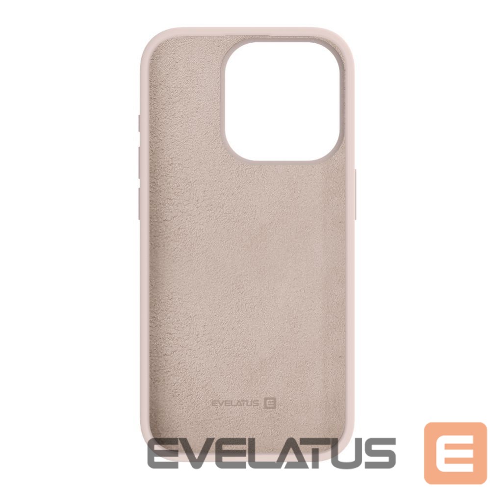Tagakaaned Evelatus Apple iPhone 15 Pro Premium Soft Touch Silicone Case Pink Sand
