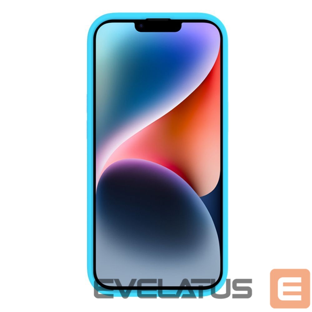 Tagakaaned Evelatus Apple iPhone 15 Premium Magsafe Soft Touch Silicone Case Cyan Blue