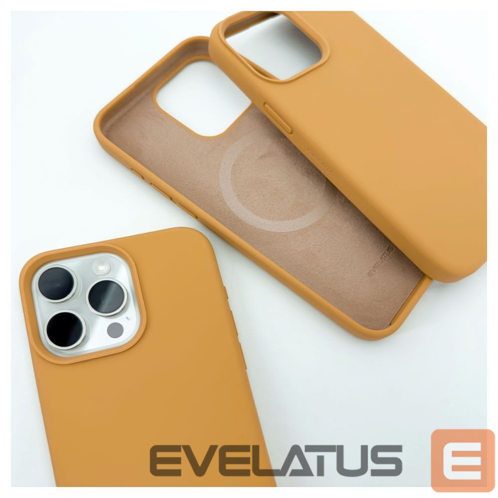 Tagakaaned Evelatus Apple iPhone 15 Pro Premium Magsafe Soft Touch Silicone Case Gold