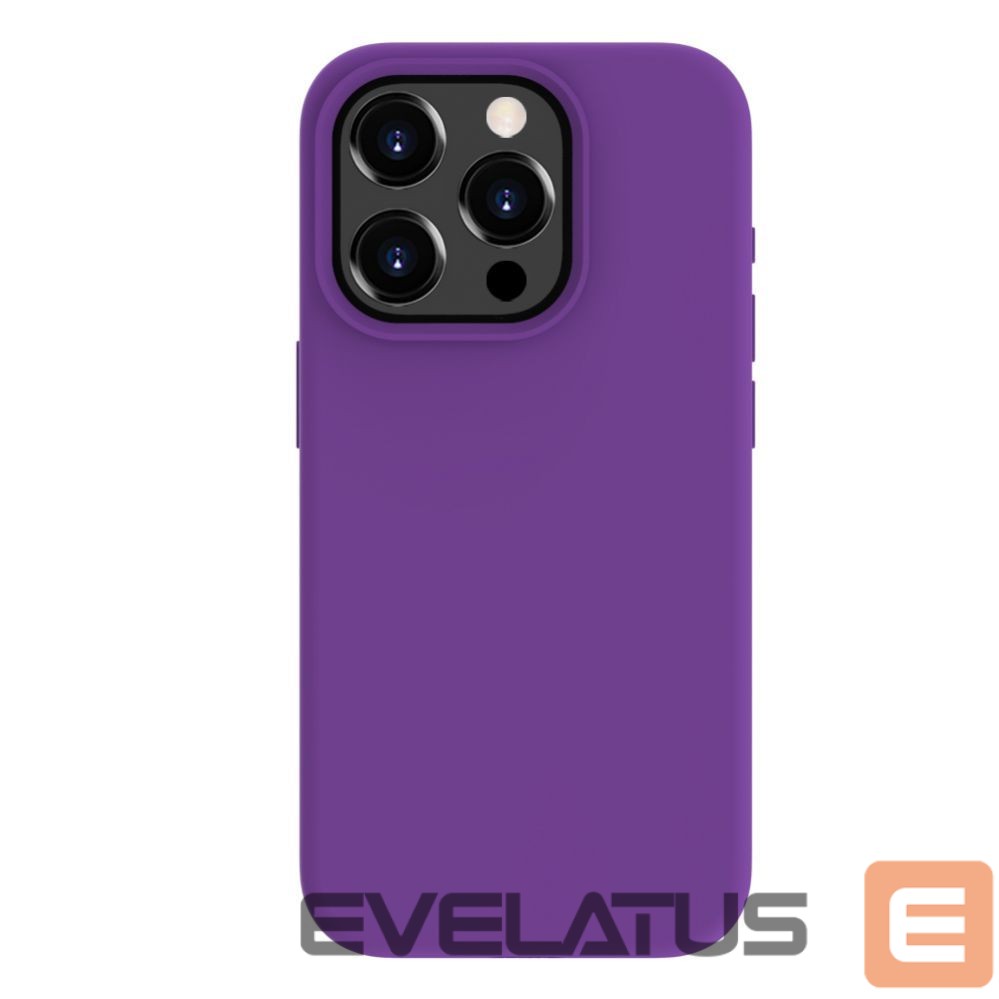Tagakaaned Evelatus Apple iPhone 15 Pro Max Premium Magsafe Soft Touch Silicone Case Deep Purple