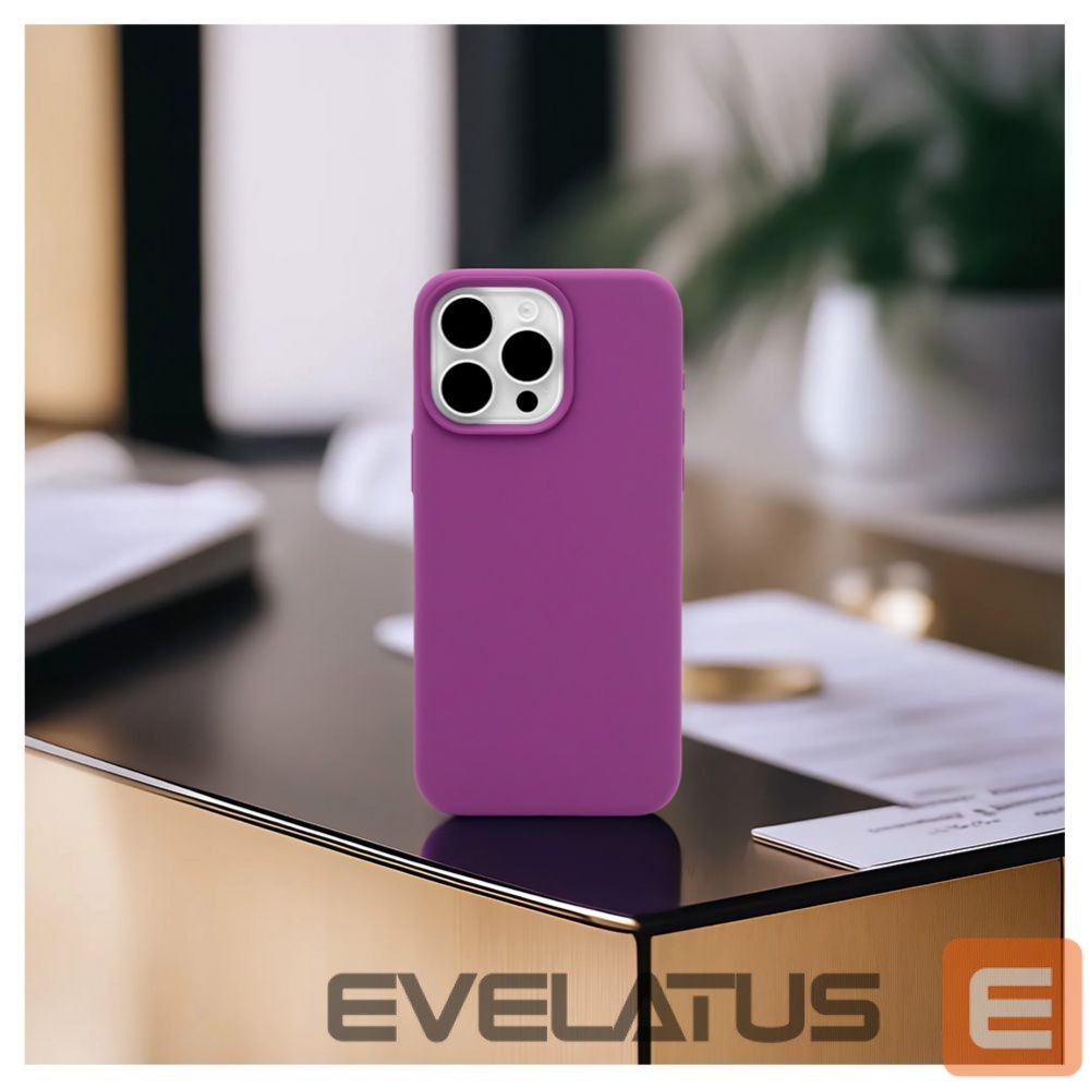 Tagakaaned Evelatus Apple iPhone 15 Pro Max Premium Magsafe Soft Touch Silicone Case Deep Purple
