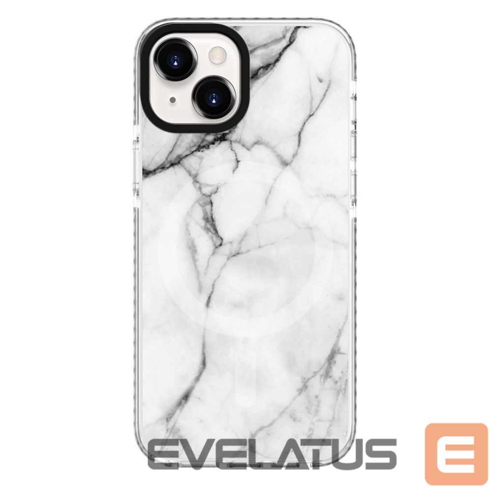 Tagakaaned Evelatus Apple iPhone 15 PC+TPU With MagSafe Customized Print Marble White