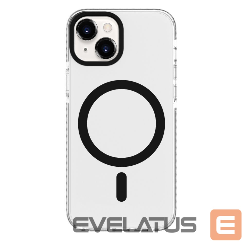 Tagakaaned Evelatus Apple iPhone 15 Clear Case PC+TPU With MagSafe Transparent Black