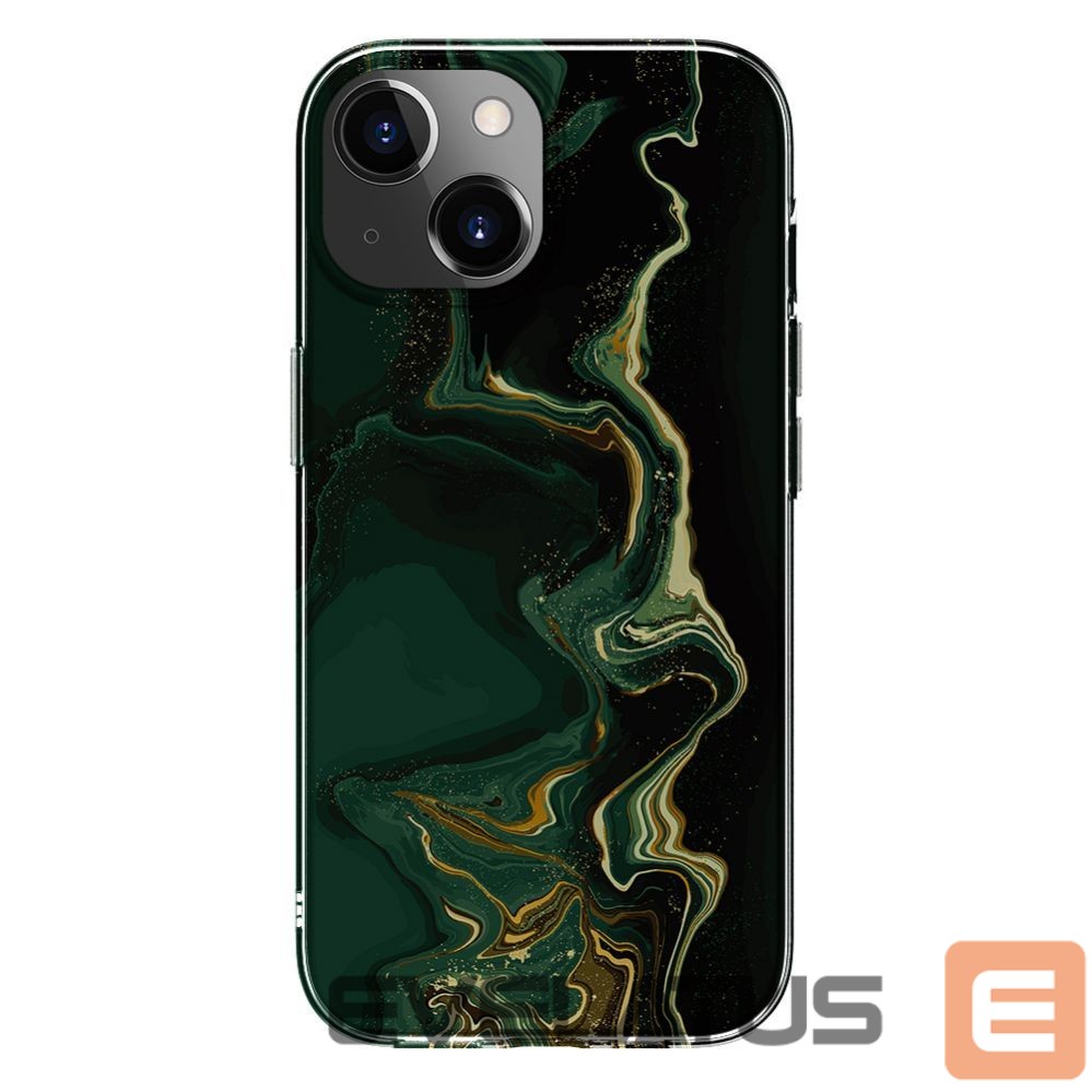 Tagakaaned Evelatus Apple iPhone 15 PC Customized Print Design Marble Dark Green