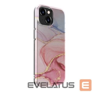 Tagakaaned Evelatus Apple iPhone 15 Plus PC Customized Print Design Marble Pink
