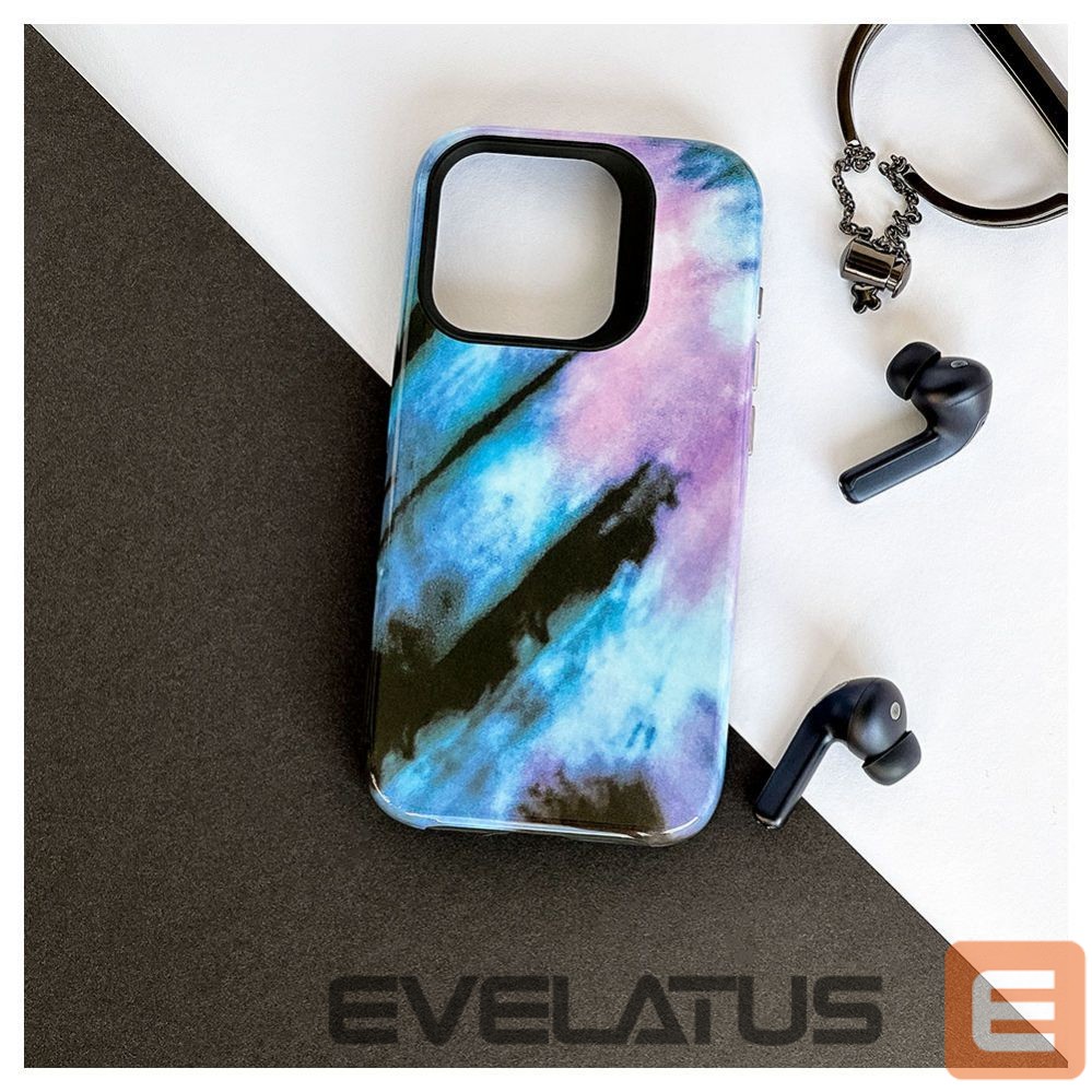 Tagakaaned Evelatus Apple iPhone 15 Pro Armor case TPU+PC Customized Print Design Blue Pink