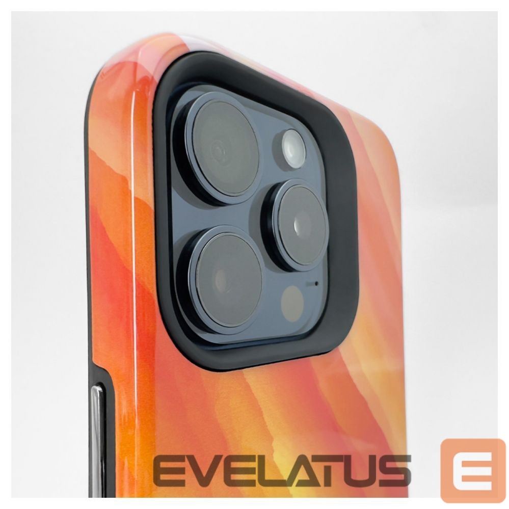 Tagakaaned Evelatus Apple iPhone 15 Pro Armor case TPU+PC Customized Print Design Yellow Orange
