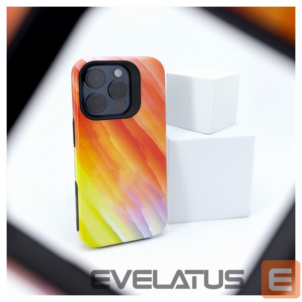Tagakaaned Evelatus Apple iPhone 15 Pro Armor case TPU+PC Customized Print Design Yellow Orange
