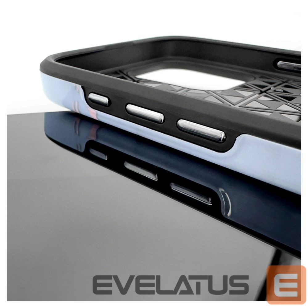 Tagakaaned Evelatus Apple iPhone 15 Pro Max Armor case TPU+PC Customized Print Design Marble Silver
