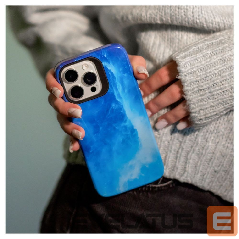 Tagakaaned Evelatus Apple iPhone 15 Pro Max Armor case TPU+PC Customized Print Design Galaxy Blue