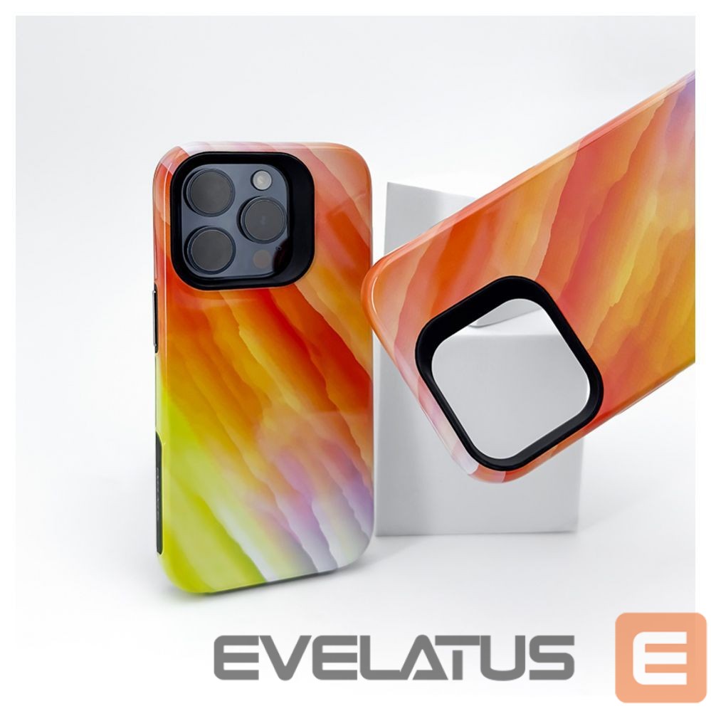 Tagakaaned Evelatus Apple iPhone 15 Pro Max Armor case TPU+PC Customized Print Design Yellow Orange