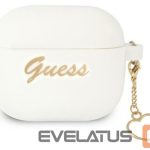 Tagakaaned Guess Apple AirPods 3 cover Silicone Charm Heart Collection White