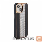 Tagakaaned iLike Apple iPhone 15 Diamonds and Leather Case Black