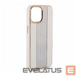 Tagakaaned iLike Apple iPhone 15 Pro Diamonds and Leather Case White
