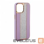 Tagakaaned iLike Apple iPhone 15 Pro Max Diamonds and Leather Case Pink Sand