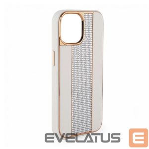 Tagakaaned iLike Apple iPhone 15 Pro Max Diamonds and Leather Case White