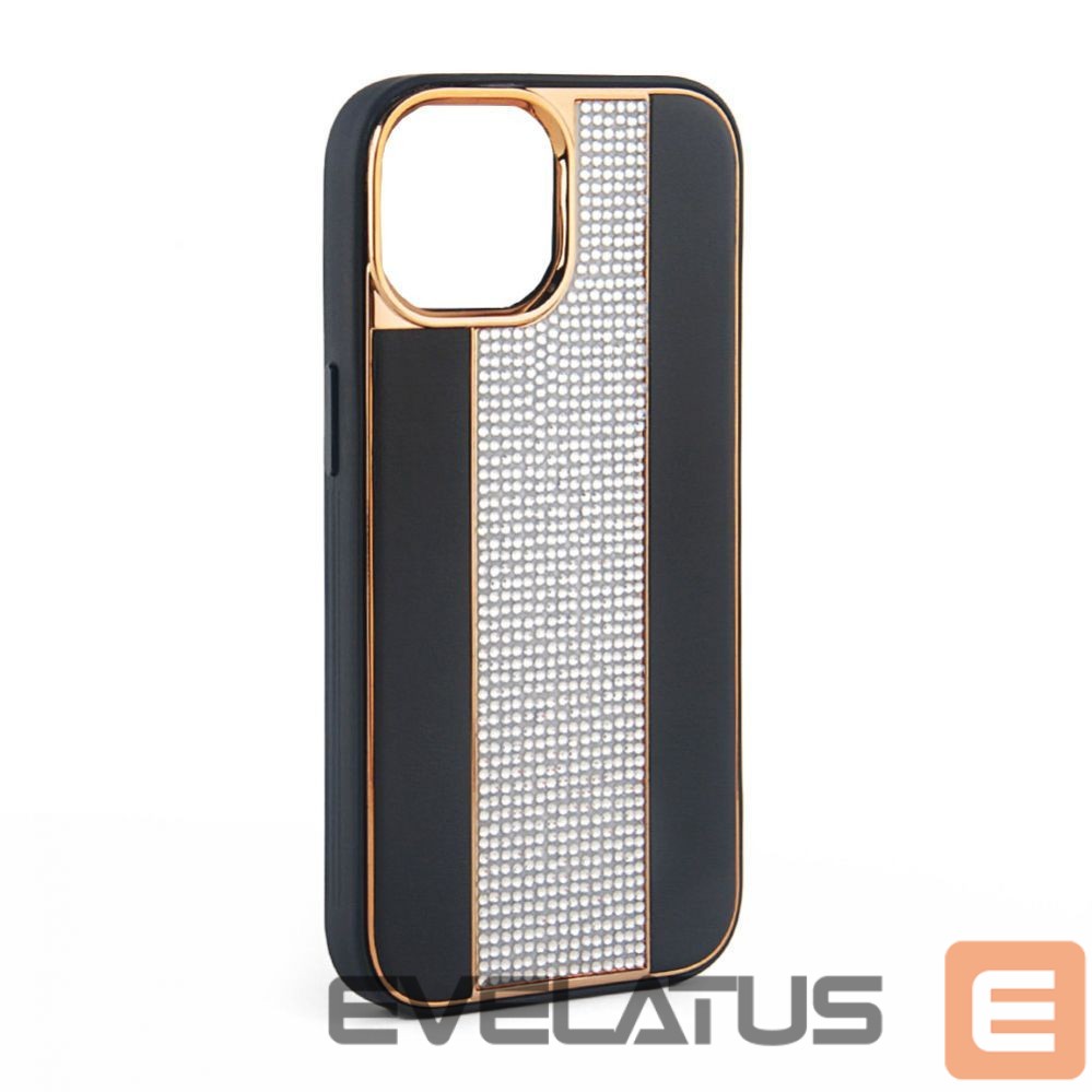 Tagakaaned iLike Apple iPhone 15 Pro Max Diamonds and Leather Case Black