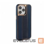 Tagakaaned iLike Apple iPhone 15 Pro Leather Case Customized Midnight Blue