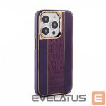 Tagakaaned iLike Apple iPhone 15 Pro Leather Case Customized Plum