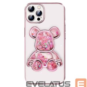 Tagakaaned iLike Apple iPhone 15 Pro Silicone Case Print Desire Bear Pink