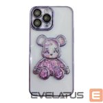 Tagakaaned iLike Apple iPhone 15 Pro Max Silicone Case Print Desire Bear Purple